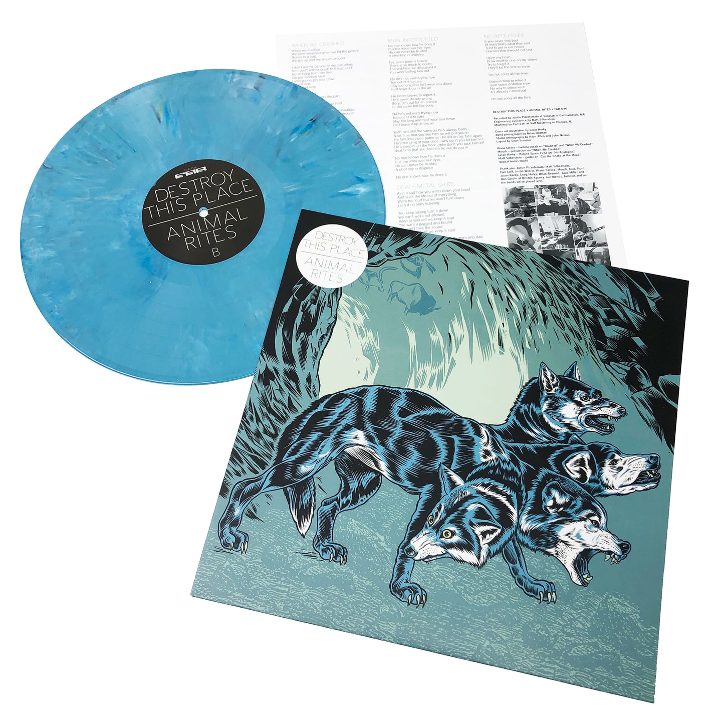 Destroy This Place - Animal Rites LP BLUE VINYL