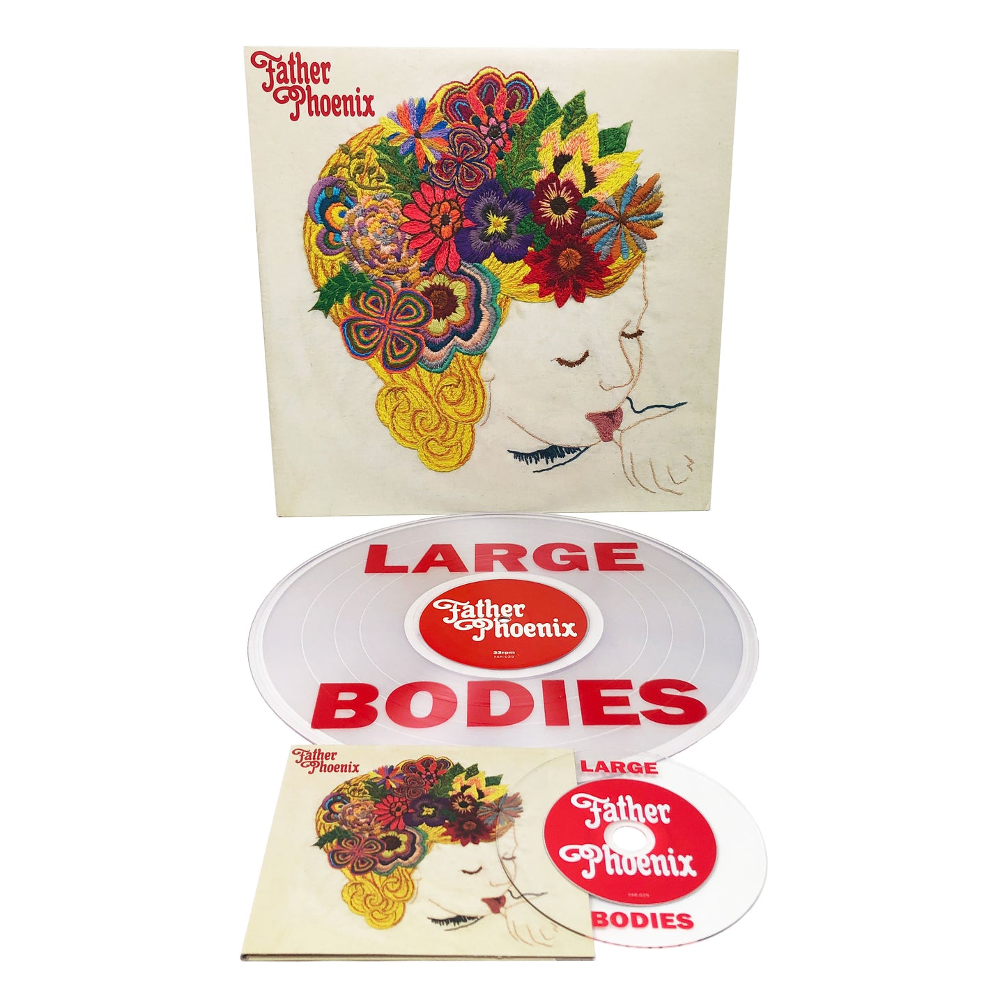 Father Phoenix - Large Bodies LP+CD CLEAR SILKSCREENED VINYL
